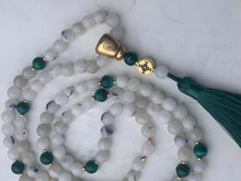 Load image into Gallery viewer, MALA - White Jade for Balance, Malachite for Transformation and Joy
