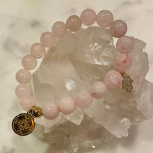 Load image into Gallery viewer, CHILDRENS COLECTION - ROSE QUARTZ - The Stone of Love with Protective Hand, 8mm (From 7 years)
