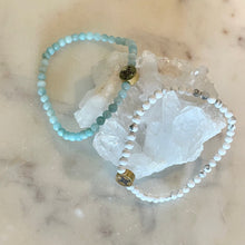 Load image into Gallery viewer, HOWLITE ANKLET- The Stone of Emotional Healing, 4mm  &quot;SUMMER COLLECTION&quot;
