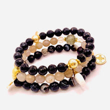 Load image into Gallery viewer, NATURAL BLACK AGATE - The Stone of Grounding and Protection,  8mm Faceted
