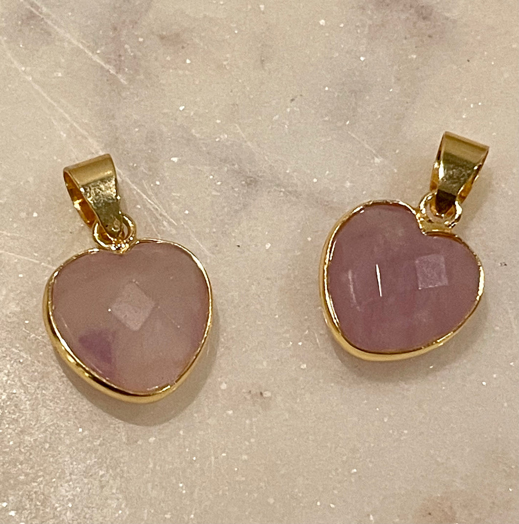 AMETHYST HEART, CRYSTAL JEWELRY CUBE, GOLD COATING, 1,2cm