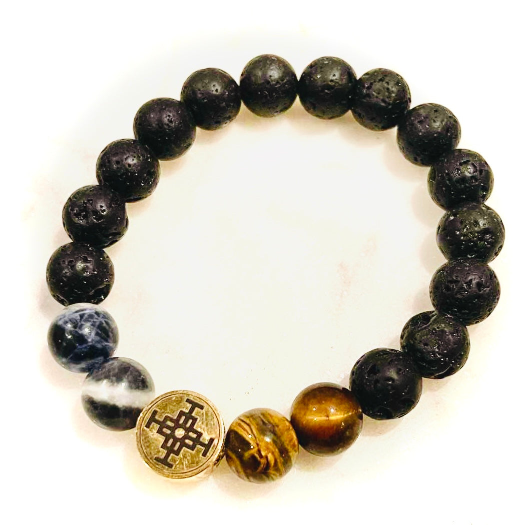 CHILDRENS COLLECTION - LAVA, TIGER EYE AND SOLADITE - The Stones of Willpower, Trust in yourself and New Beginnings, BOYS