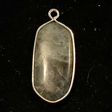 Load image into Gallery viewer, LABRADORITE, CRYSTAL JEWELRY, PENDANT, GOLD COATING, 2cm
