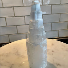 Load image into Gallery viewer, &quot;ENERGY TOWER&quot; OF SELENITE, INTERIOR -  The Stone of Purity &amp; Protection, Small
