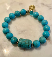 Load image into Gallery viewer, TURQUOISE with Stone - The Stone of Communication and Self Expresssion, 10mm
